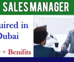 Sales Manager Required in Dubai -