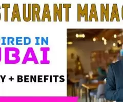 Restaurant Manager Required in Dubai