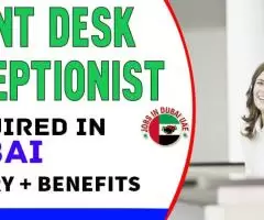 Front Desk Receptionist Required in Dubai