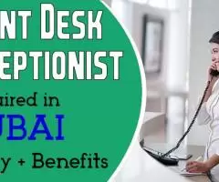 Front Desk Receptionist Required in Dubai