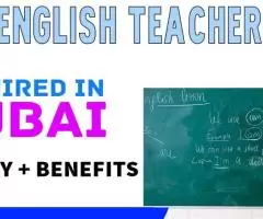 English Teacher Required in Dubai