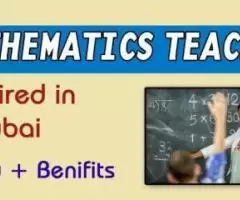 Mathematics Teacher Required in Dubai