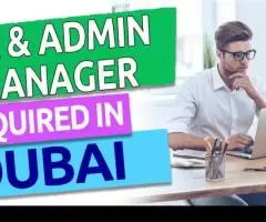 HR & Admin Manager Required in Dubai