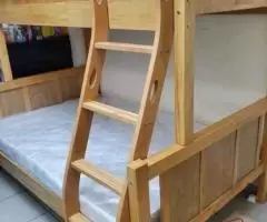 Brand New Solid Wooden Bunk Bed Down 120cm x 190cm with Medical Mattress