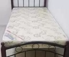 Brand New Wood steel Bed Made in Malaysia with Medical Mattress