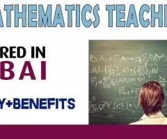 Mathematics Teacher Required in Dubai