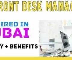 Front Desk Manager Required in Dubai