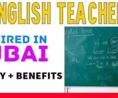 English Teacher Required in Dubai