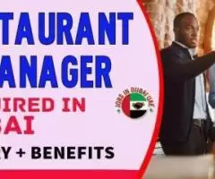 Restaurant Manager Required in Dubai