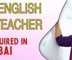 English Teacher Required in Dubai