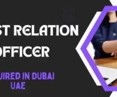 Guest Relation Officer Required in Dubai