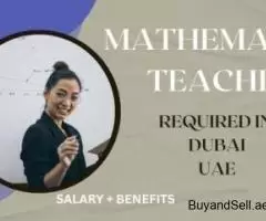 Mathematics Teacher Required in Dubai