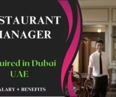 Restaurant Manager Required in Dubai