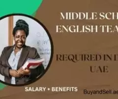 Middle school English teacher Required in Dubai