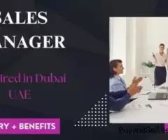 Sales Manager Required in Dubai