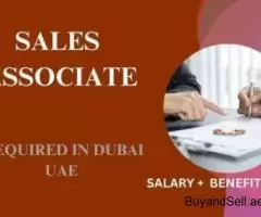 Sales Associate Required in Dubai