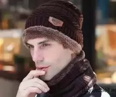 2 Piece Beanie Cap + Neck Warmer/Hat & Warmer