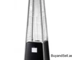 Quartz Tube Pyramid Patio Heater With Electric Ignition black and Stainless Steel