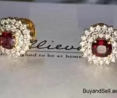 AED 8000, Beautiful Ruby Earrings For Sale