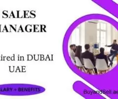 Sales Manager Required in Dubai