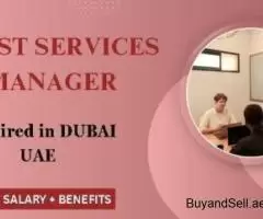 Guest Services Manager Required in Dubai