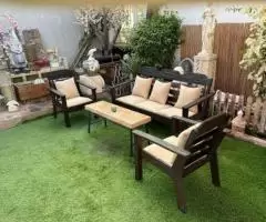 Outdoor sofa set lounge 5 seat 3+1+1