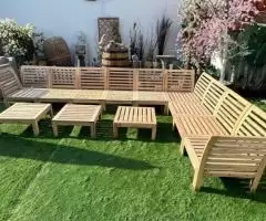 Outdoor Sectional wooden corner sofa