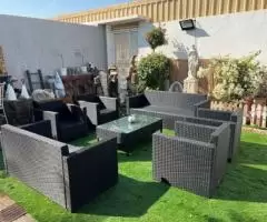 Rattan sofa set 8 seaters with table