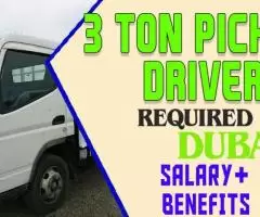 3 TON PICKUP DRIVER Required in Dubai -