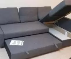 IKEA l shape sofa bed with storage good condition same like new