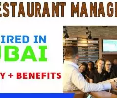 Restaurant Manager Required in Dubai