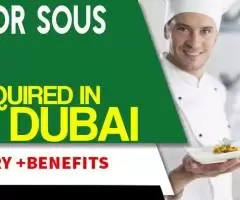 Senior Sous Chef Required in Dubai