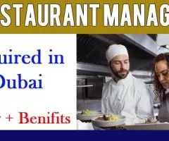 Restaurant Manager Required in Dubai